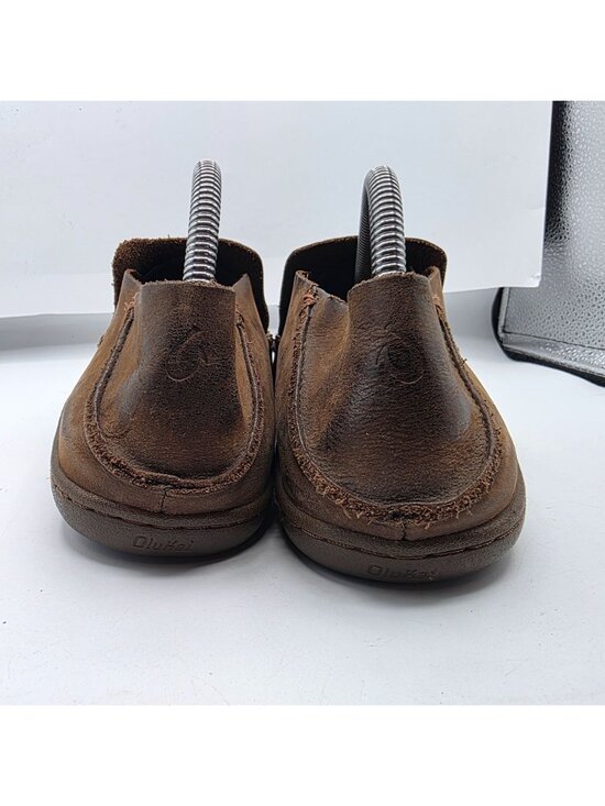 Olukai Akahai Mens Size 9 Brown Shoes Leather Casual Slip On Loafers Comfort main image 4